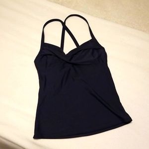 Athleta Tankini Top Navy Blue